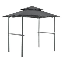 Tonnelle de barbecue 250 x 241 x 151 cm anthracite gris fonc&eacute; 03_0008738