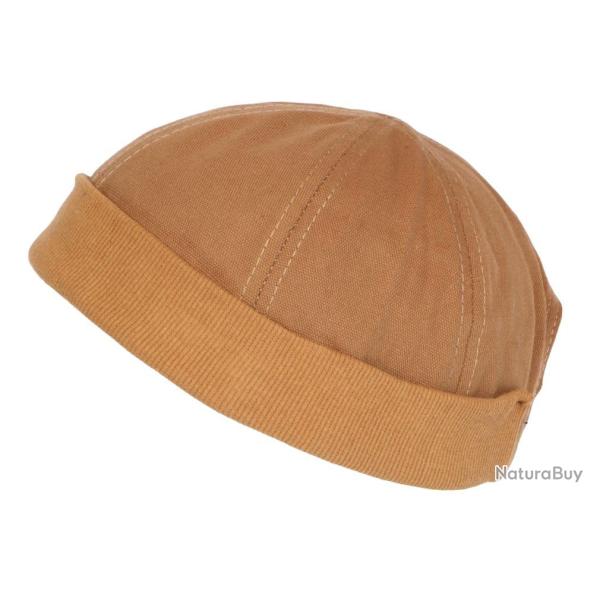 Bonnet Docker Marron Camel Coton Look Marin Miki Keroet Taille unique Marron