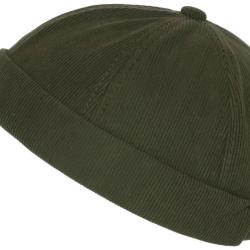Bonnet Docker Velours Vert en Coton Look Marin Miki Kerouak Taille unique Vert