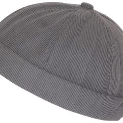 Bonnet Docker Velours Gris en Coton Style Marin Miki Kerouak Taille unique Gris