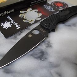 Couteau Spyderco Native Chief Lightweight Lame Acier CTS-BD1N Black Manche FRN USA SC244PBBK