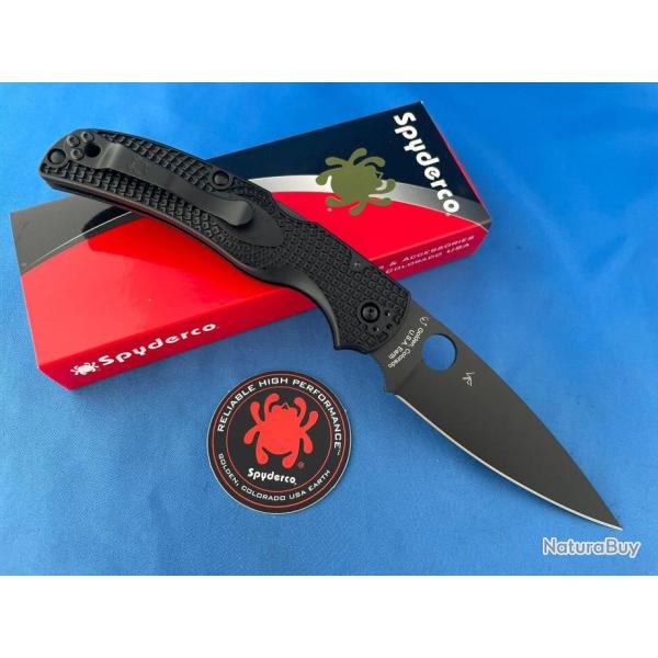 Couteau Spyderco Native Chief Lightweight Lame Acier CTS-BD1N Black Manche FRN USA SC244PBBK