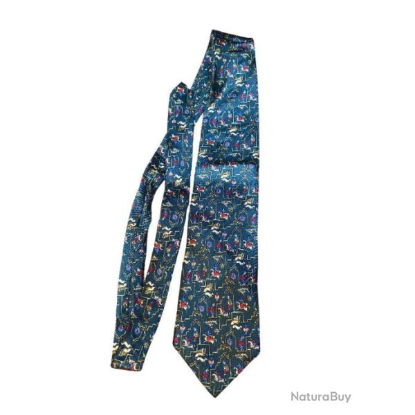 IDEE CADEAU NO�L Cravate en soie motif chevaux