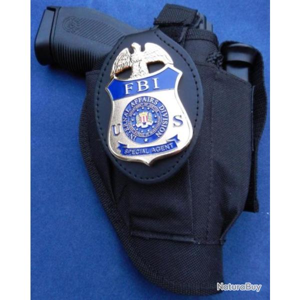Insigne FBI IA avec porte insigne clip neuf
