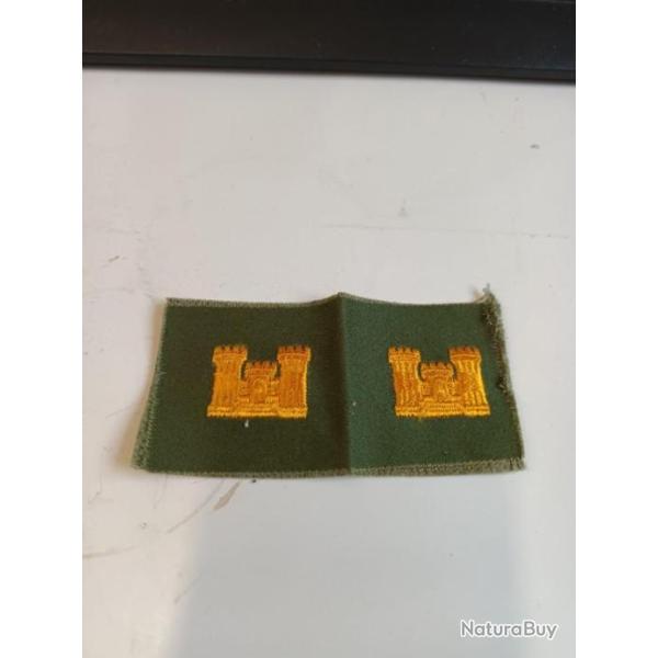 Lot de collars officier arm�e us ENGINEER kaki ORIGINAL 1