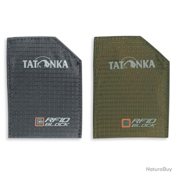 SLEEVE RFIDB SET - 2 Pochettes protection de donn�e RFID Tatonka - Noir/Olive