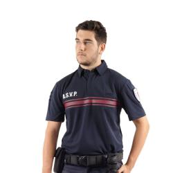 Polo Bleu A.S.V.P Dry tec&reg; manches courtes