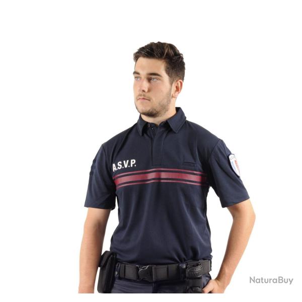 Polo Bleu A.S.V.P Dry tec� manches courtes
