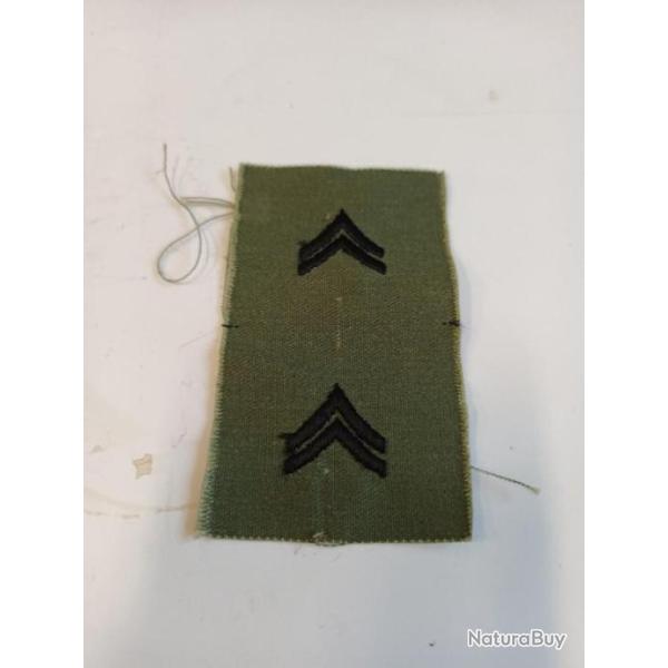 Lot de grades arme us CAPORAL kaki ORIGINAL