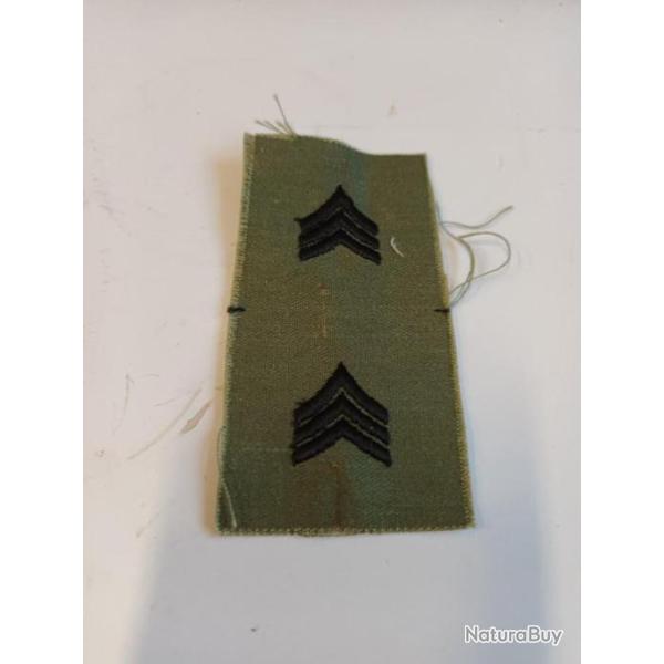 Lot de grades arme us SERGEANT kaki ORIGINAL