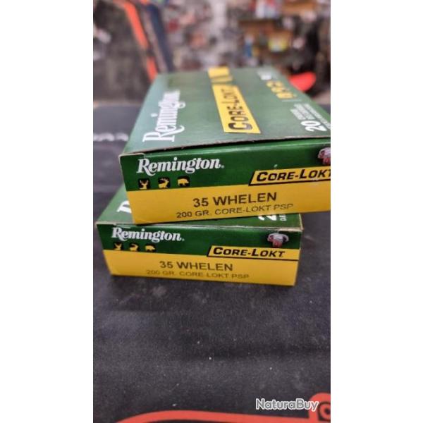 5 bo�tes de 20 balles remington 35 whelem 200gr core lokt psp