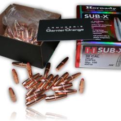 OGIVE HORNADY SUB-X CAL 30 308 190GR BTE 100 30730
