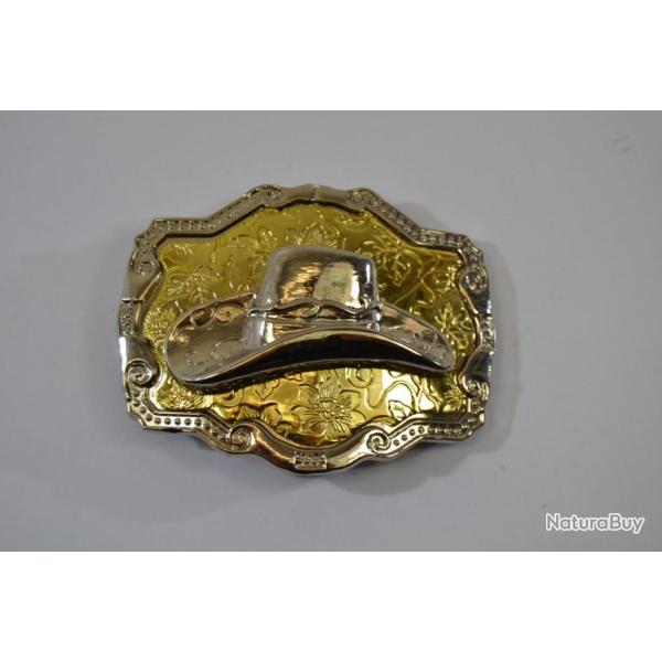 Boucle ce ceinture style am�ricain usa / country cowboy western farwest chapeau