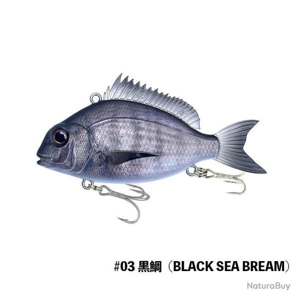 Poisson Nageur Little Jack Charikom 6,2cm 6,2cm 11g #03 - Black Sea Bream