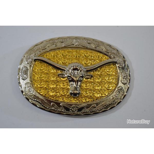 Boucle ce ceinture style am�ricain usa / country cowboy western farwest chapeau d�co rodeo taureau