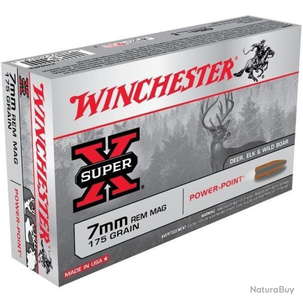 LOT DE 2 BOITES DE BALLES WINCHESTER CAL 7MMREM POWER POINT 175GR