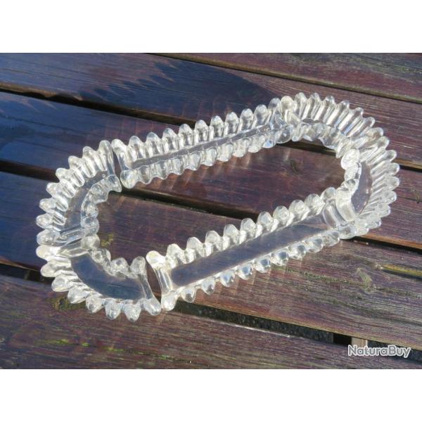 Art D�co - Magnifique Centre/Chemin de table 6 Pi�ces en cristal moul� � moif de godrons (Vers 1930)