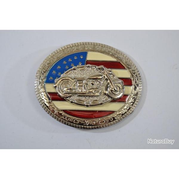 Boucle ce ceinture USA moto motard drapeau US am�ricain usa country cowboy western farwest rodeo