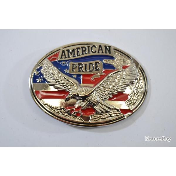 Boucle ceinture USA AMERICAN PRIDE aigle drapeau US am�ricain country cowboy western farwest rodeo