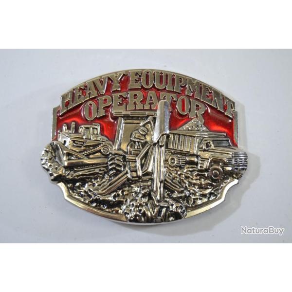 Boucle ceinture USA Heavy Equipment operator, chef de chantier tractopelle TP US am�ricain country