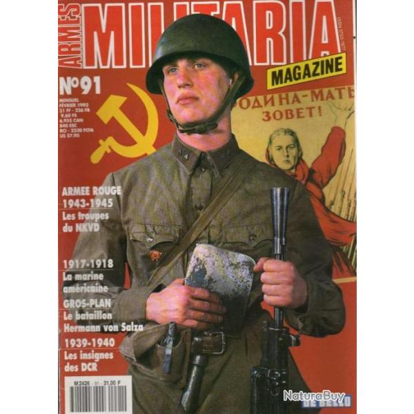 Militaria Magazine 91 ARm�e rouge 1943-1945, marine am�ricaine 43-45, char whippet , hermann von