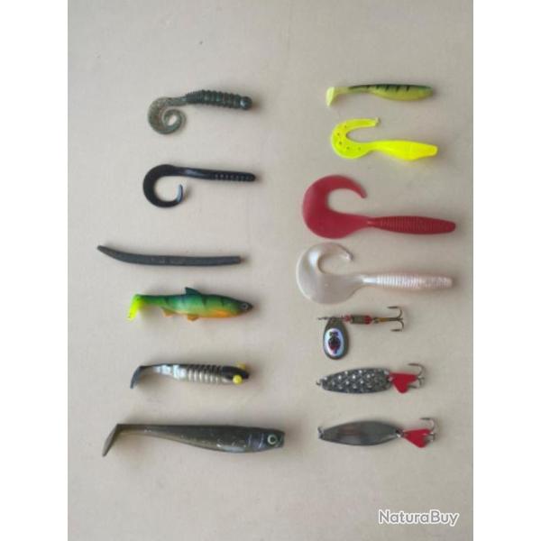 Lot de leurres eau douce perche brochet sandre black bass