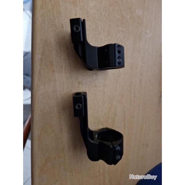 Montage d�cal� pour rail colliers diam�tre 30mm