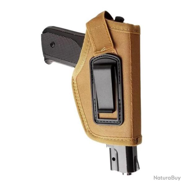 HOLSTER DE CEINTURE - VISIBLE OU DISCRET - KAKI - GLOCK17 19 SIG 226 COLT 1911 BERETTA 92