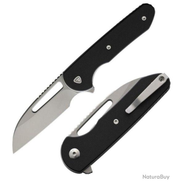 Couteau Ferrum Forge Prolix Black Manche G10 Lame Acier Nitro-V SW Sheepsfoot Liner Lock Clip FF006B