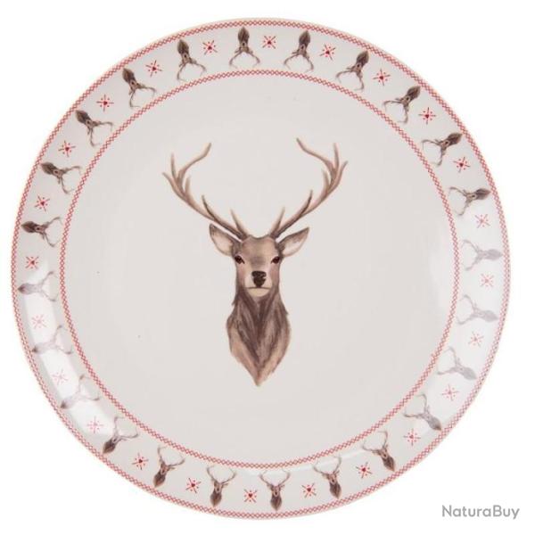 ASSIETTE MOTIF CERF 26cm