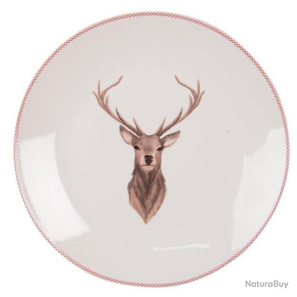 ASSIETTE MOTIF CERF 20cm