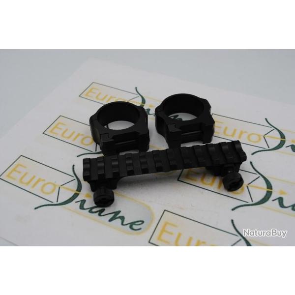 Rail Weaver/Picatinny pour mettre sur rail avec queue d'arronde de 11 mm + colliers weaver de 30 mm