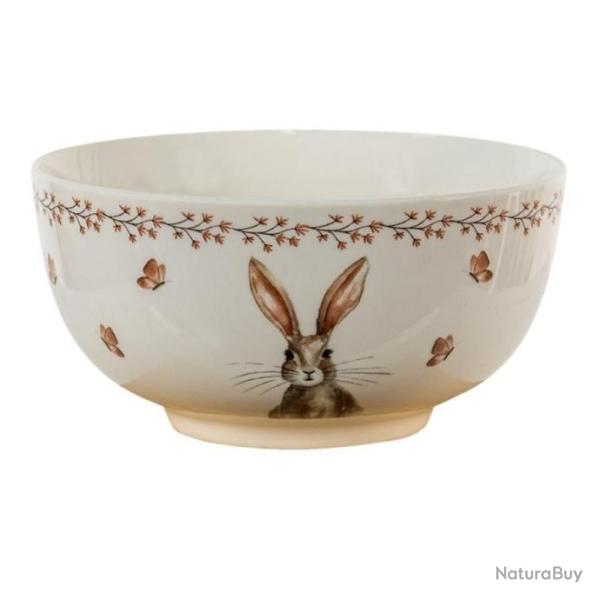 BOL EN PORCELAINE MOTIF LI�VRE