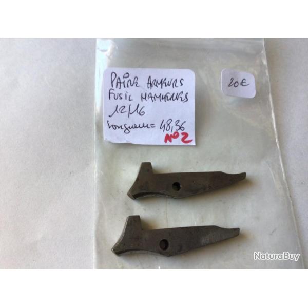 VENDU PAR CUIRASSIER11  N�2 PAIRE D'ARMEURS FUSIL HAMMERLESS CAL 12/16