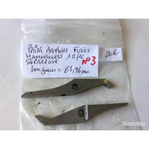 VENDU PAR CUIRASSIER11  N�3 PAIRE D'ARMEURS FUSIL HAMMERLESS CAL 12/16