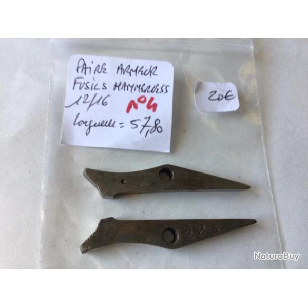 VENDU PAR CUIRASSIER11  N� 4 PAIRE D'ARMEURS FUSIL HAMMERLESS CAL 12/16