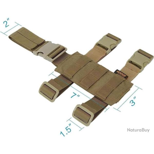 �tui de Jambe tombante Tactique Plateforme de Jambe tombante r�glable Module Molle Sac Universel pou