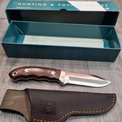 Poignard couteau de chasse dans son coffret avec son &eacute;tui 