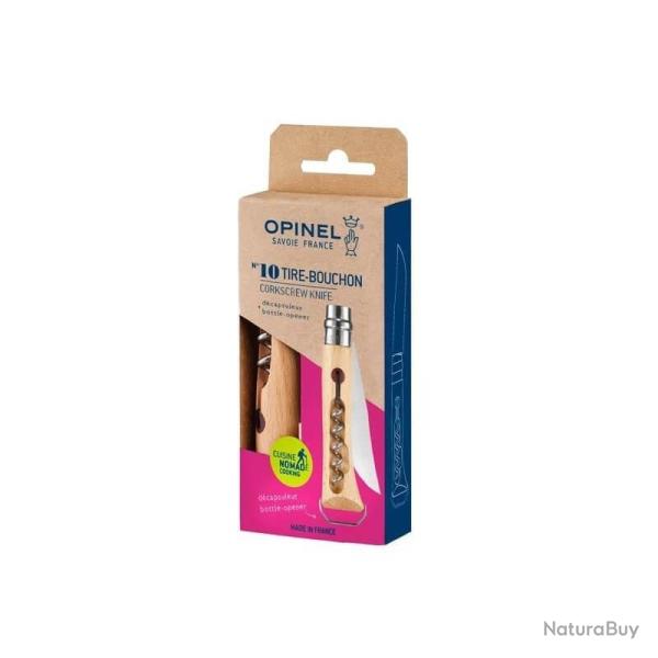 Couteau Tire Bouchon D�capsuleur N�10 - Lame 100mm - Manche H�tre