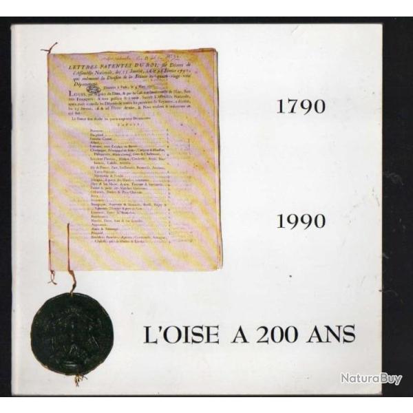 l'oise � 200 ans , 1790-1990 plaquette expo conseil g�n�ral
