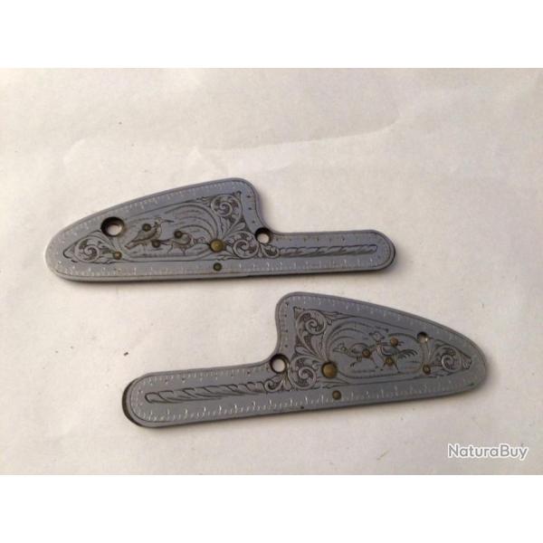 VENDU PAR CUIRASSIER11 FAUSSES PLATINES DE FUSIL SUPERPOS� ITALIEN CAL12