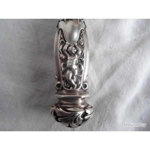 280) lot dague - couteau de v�nerie  18� ou 19� si�cle , poign�e argent