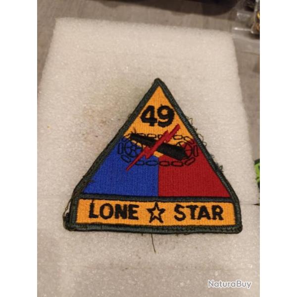Patch arm�e us 49th ARMORED DIVISION +TAB LONE STAR ORIGINAL a