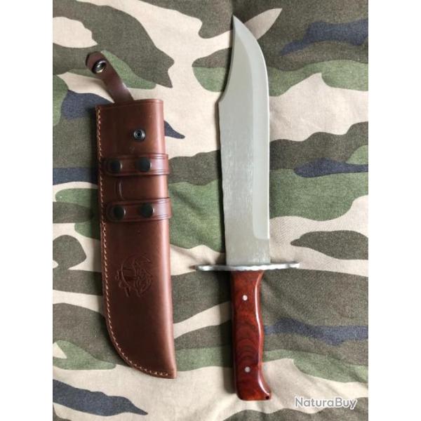 Imposant couteau Bowie - acier MV-58+ plaquettes cocobolo - Fabriqu� en Espagne