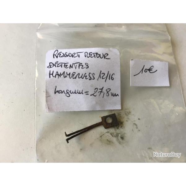 VENDU PAR CUIRASSIER11 RESSORT RETOUR DE DETENTE DE FUSIL HAMMERLESS  27,8 MM