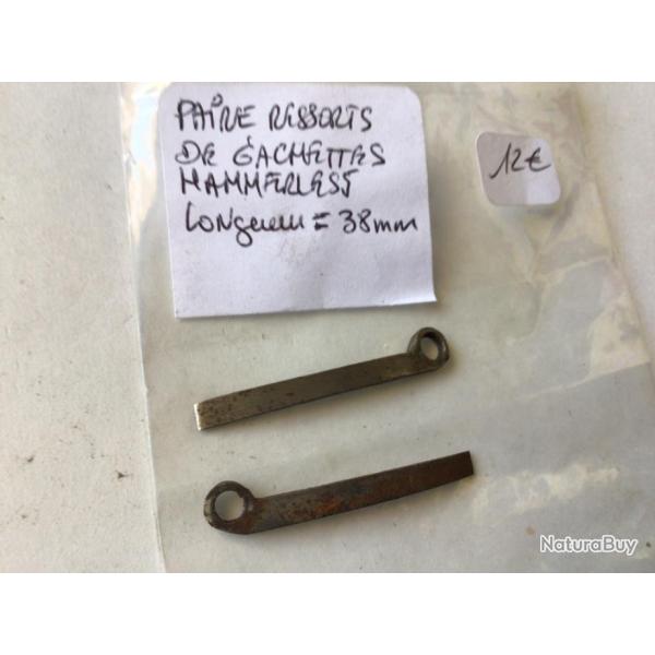 VENDU PAR CUIRASSIER11 N 16 PAIRE DE RESSORTS  FUSIL  HAMMERLESS 12/16