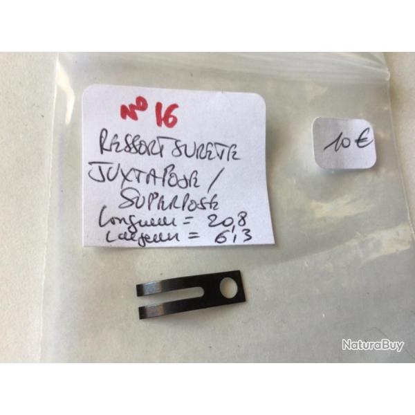 VENDU PAR CUIRASSIER11 N 16 RESSORTS BOUTON SURETE FUSIL JUXTAPOSE ET SUPERPOSE 12/16