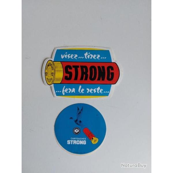 VEND AUTOCOLLANT CARTOUCHE STRONG NEUF.