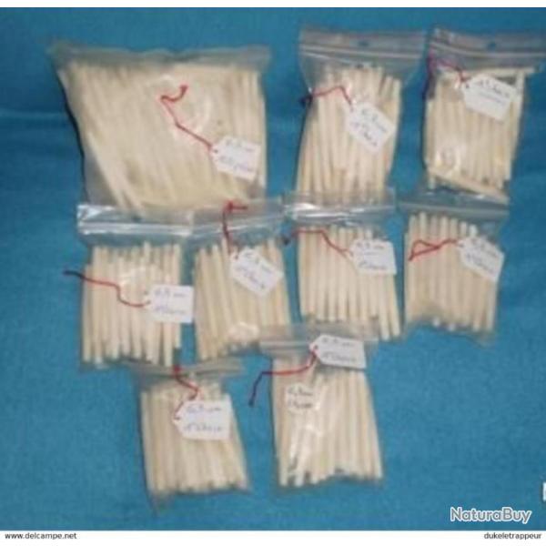 Hairpipes pour Indianiste, Trappeur, Trade, Reconstitution,etc...3