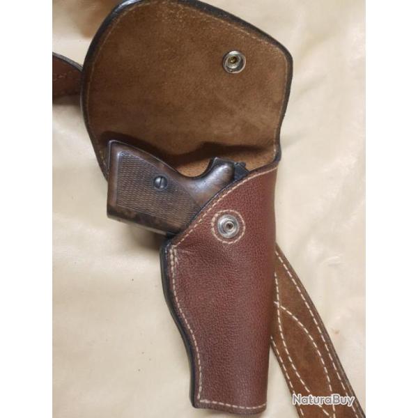 Holster en cuir  ventrale pour 7.65mm droitier